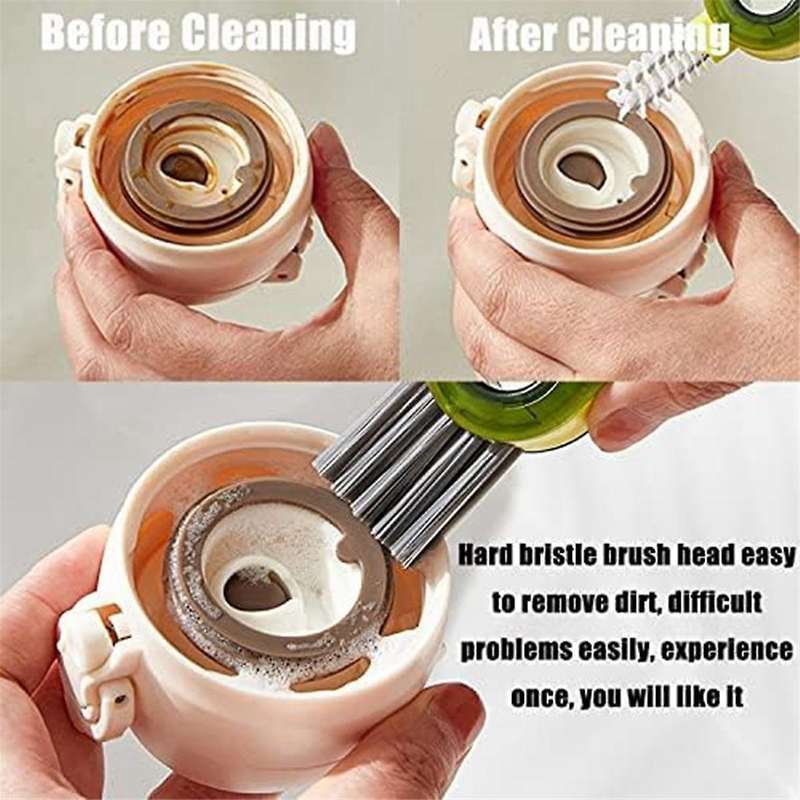 3-in-1 Multifunctional Space Cleaning Brush, Multi-functional Crevice Cleaning Brush, Tiny Bottle C