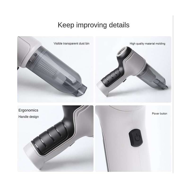 3-in-1 Computer Vacuum Air Blower Handheld Portable Air Duster Rechargeable Car Vacuum Cleaner Cycl