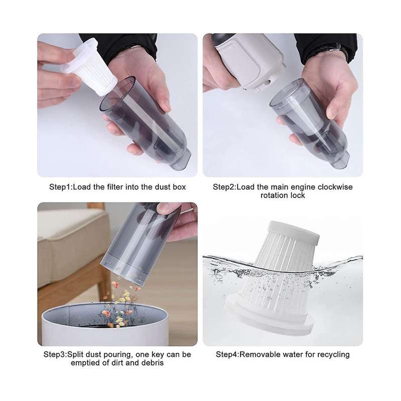 3-in-1 Computer Vacuum Air Blower Handheld Portable Air Duster Rechargeable Car Vacuum Cleaner Cycl