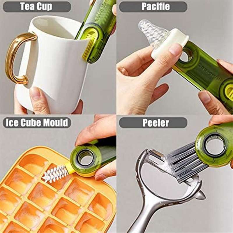 3-in-1 Multifunctional Space Cleaning Brush, Multi-Functional Crevice Cleaning Brush, Tiny Bottle Cu
