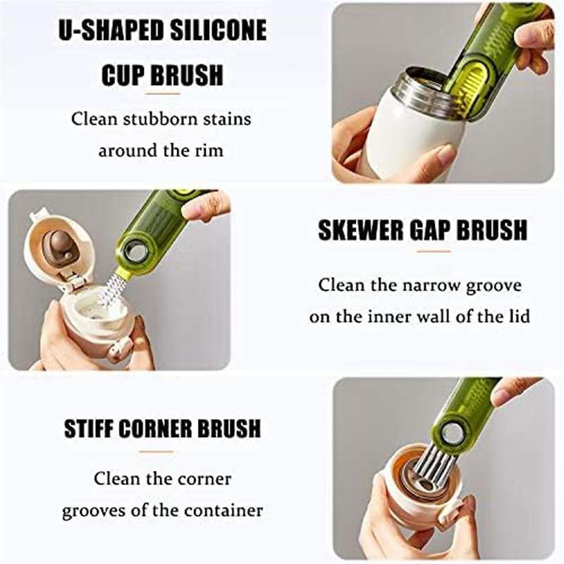 3-in-1 Multifunctional Space Cleaning Brush, Multi-Functional Crevice Cleaning Brush, Tiny Bottle Cu