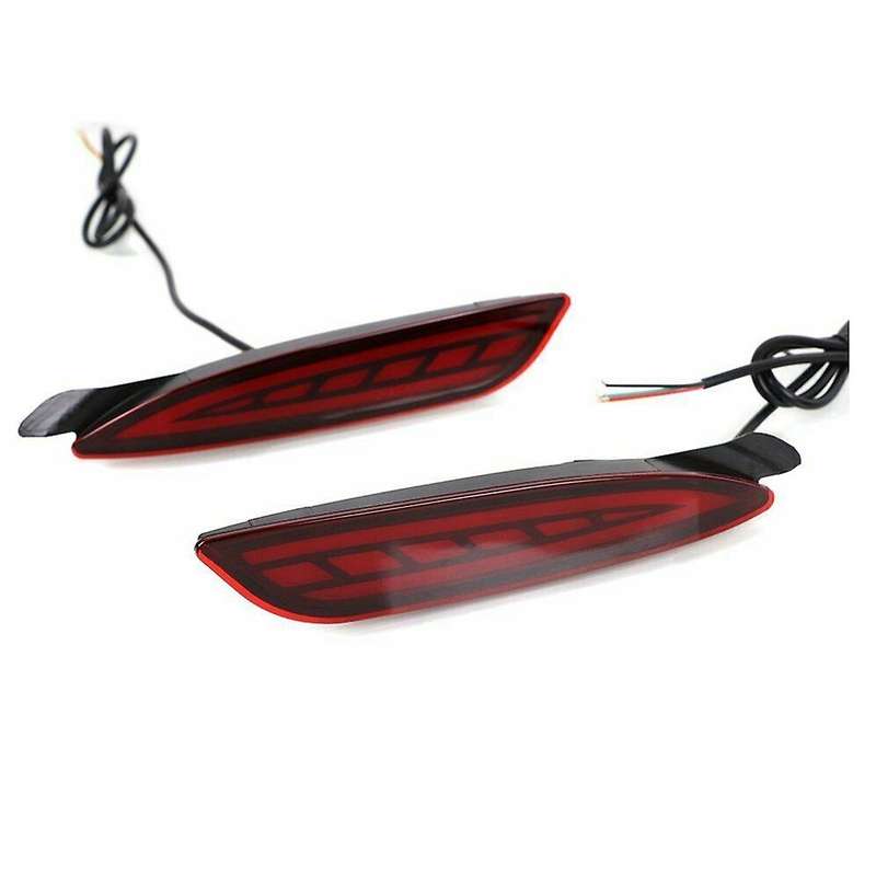 3-In-1 Functions LED Reflector Brake Lamp Rear Fog Lamp Bumper Light Dynamic Turn Signal for 6 2019