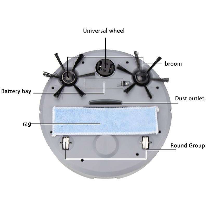3-In-1 Slim Robot Vacuum, Automatic Self-Charging Robotic Vacuum, perfect for Hard Floor and Low Pil