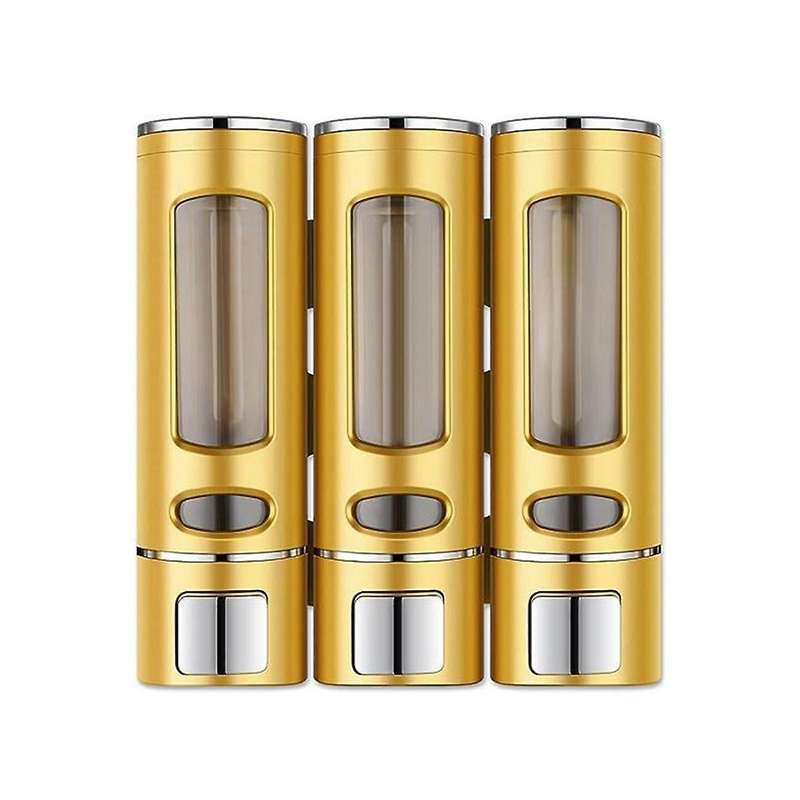 3-in-1 Room Wall Mounted Bathroom Shower Pump Dispenser Organizer 3-head Soap Dispenser Conditioner