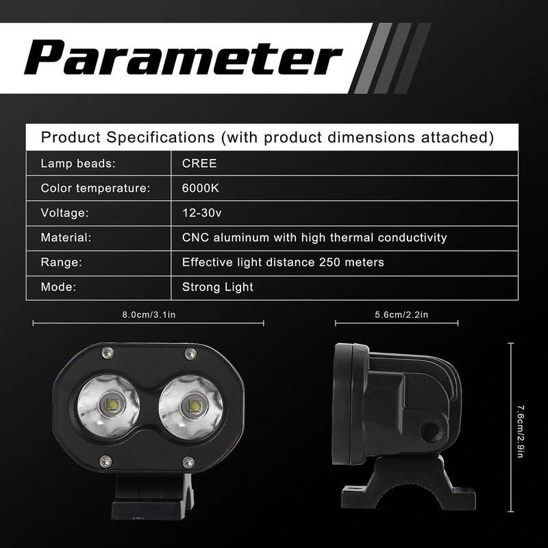 3Inch 60W LED Pods Lights, Driving Lights Fog Lights Work Light Headlights for Car Motorcycle Trucks