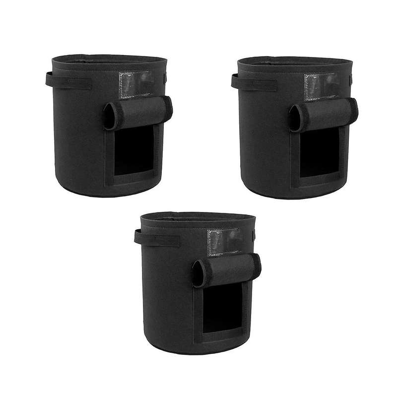 3-pack 10 Gallon Potato Grow Bag, Grow Bags with Handles and Visualized Flap, Thickened and Breatha