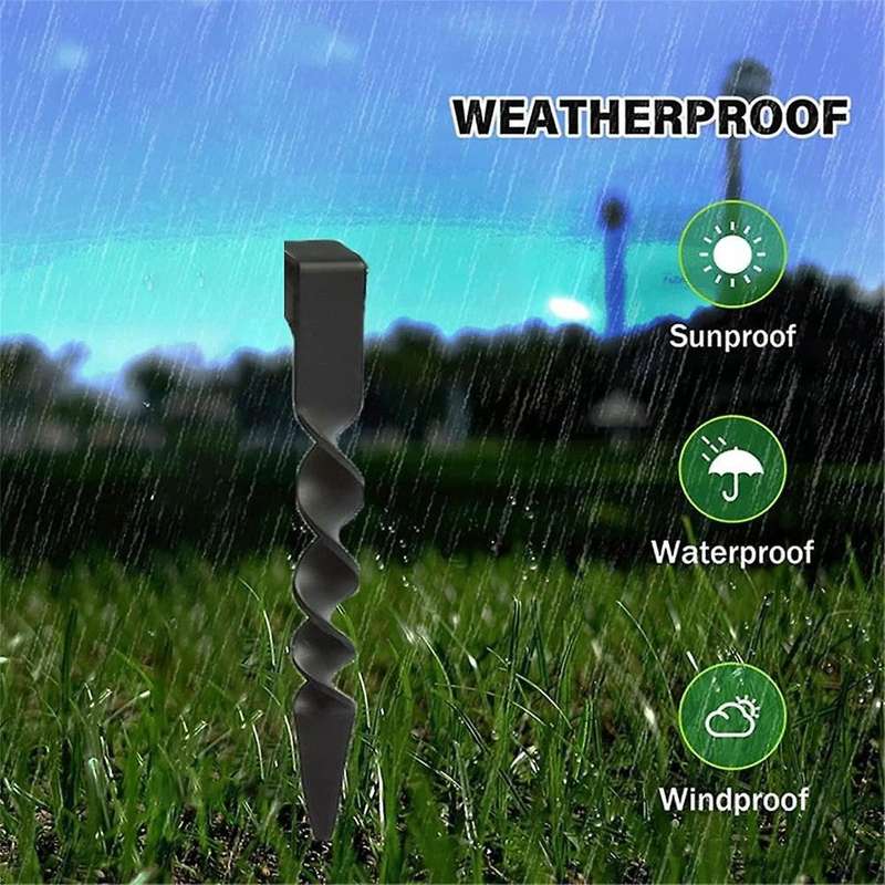 3mm Thk, 13 Inches Rain Chain Anchoring Stake Including 17 Inches Long-Chain -Coated Iron