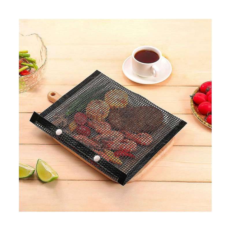 3pack Bbq Mesh Grill Bags for Outdoor Grill, Non-stick Barbecue Bags Reusable for Charcoal Gas Elec