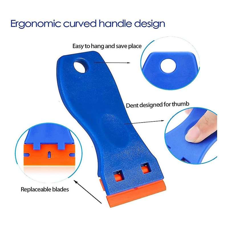 3pack Plastic Blades Scraper Tool Sticker Removal Scraper for Cleaning Adhesive Label Decal Glue Fr
