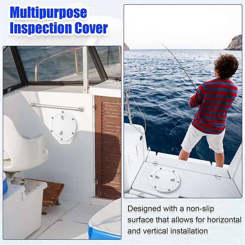 3Pack Boat Hatch White Circular Non Slip Inspection Hatch Boat Detachable Deck Hatch Cover 4inch wit