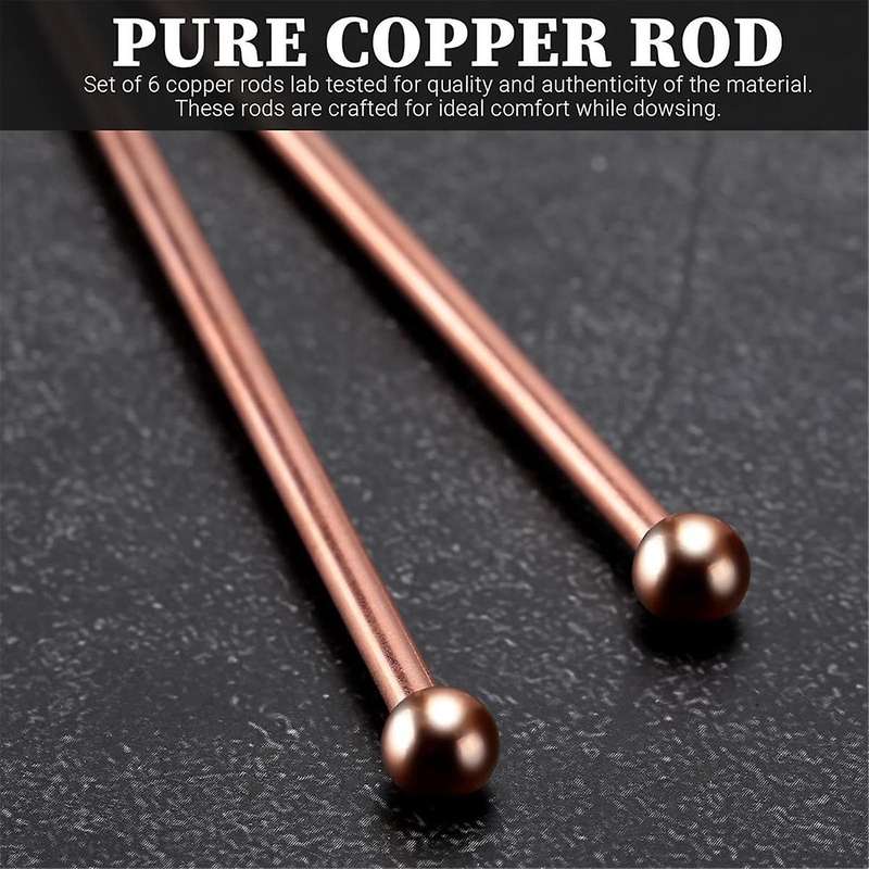 3Pair Copper Dowsing Rods Spiritual Divining Rods Flexible Copper Rod Dowsing Spirit Rods for Detect