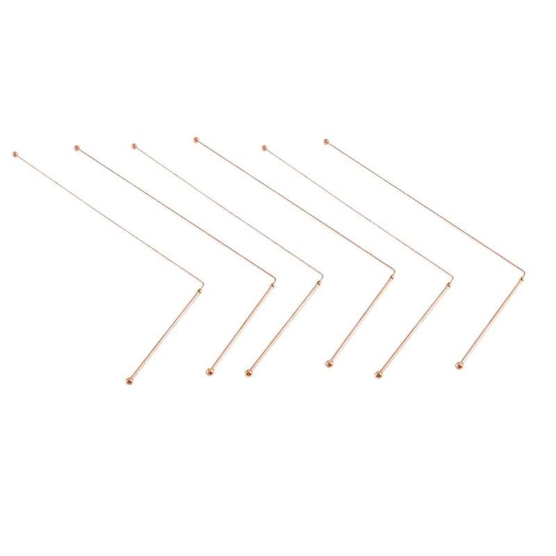 3Pair Copper Dowsing Rods Spiritual Divining Rods Flexible Copper Rod Dowsing Spirit Rods for Detect