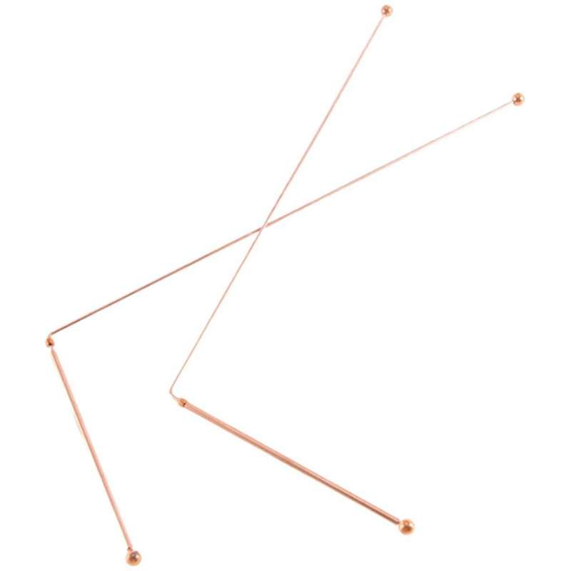 3Pair Copper Dowsing Rods Spiritual Divining Rods Flexible Copper Rod Dowsing Spirit Rods for Detect