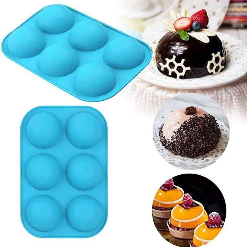 3Packs Medium Semi Sphere Silicone Mold Baking Mold for Making Chocolate, Cake, Jelly, Dome Mousse