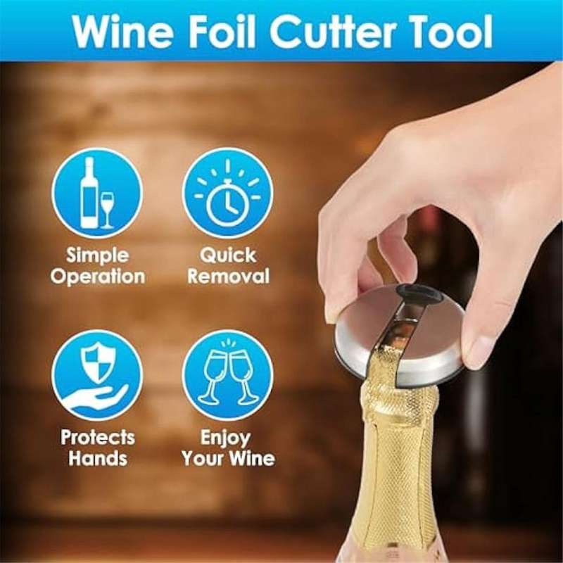 3Pack Wine Foil Cutter, Stainless Steel Wine Foil Cutter Tool, Foil Cutter for Wine Bottles, Party G