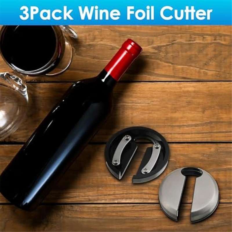 3Pack Wine Foil Cutter, Stainless Steel Wine Foil Cutter Tool, Foil Cutter for Wine Bottles, Party G