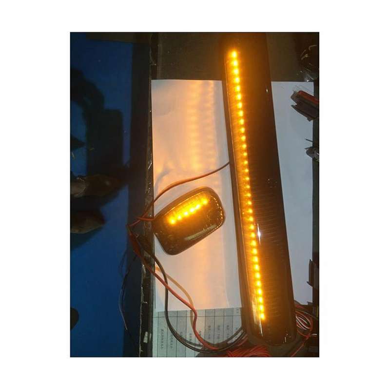 3pc Cab Marker Roof Running Side Clearance Dome Led Light Assembly for 07-2013
