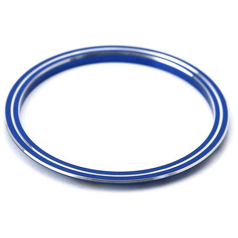 3Pc Blue AC Climate Control Outer Ring Covers Compatible for , , , Forester, XV Crosstrek