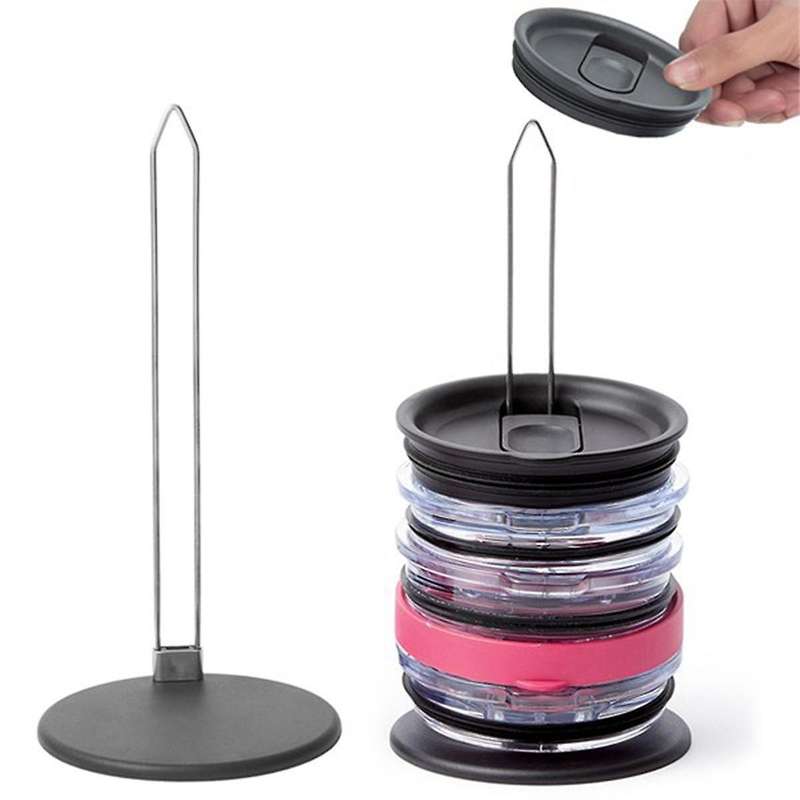 3Pc -Lid Organizers, Stackable Space-Saving Water Bottle Lid Rack Holder for Cabinet and Countertops
