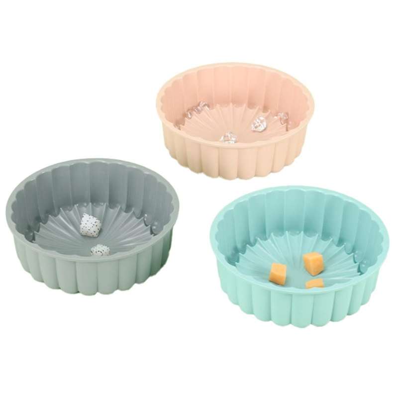 3PC Silicone Cake Pan Multi-Functional Round High Temperature Resistant DIY Baking Mold