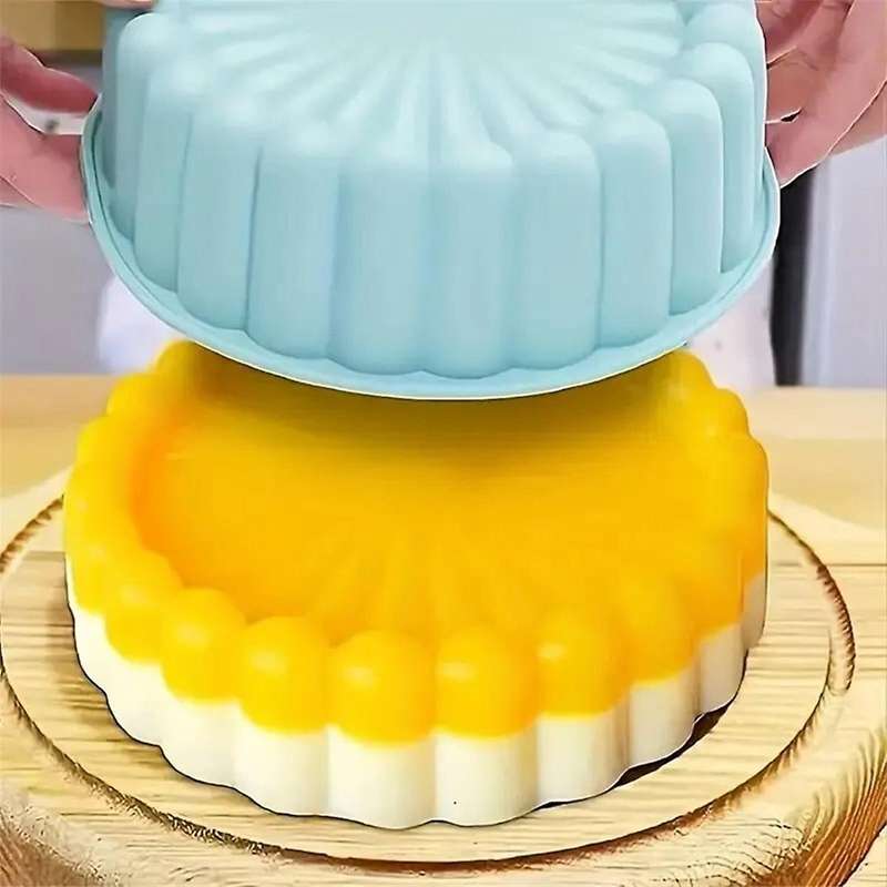 3PC Silicone Cake Pan Multi-Functional Round High Temperature Resistant DIY Baking Mold