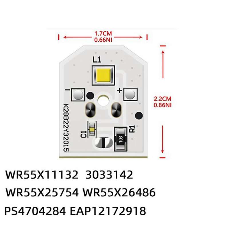 3pc Wr55x11132 Refrigerator Bulb Light Replacement Led Compatible Wr55x25754 Wr55x26486 Wr55x30602