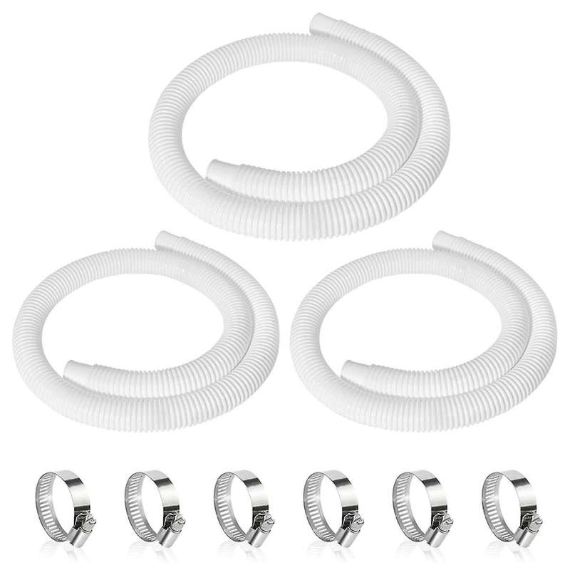 3Pcs 1.25in Pool Hose,59in Long Accessory Pool Pump Hoses for 1-1/4in Diameter All Above Ground Pool
