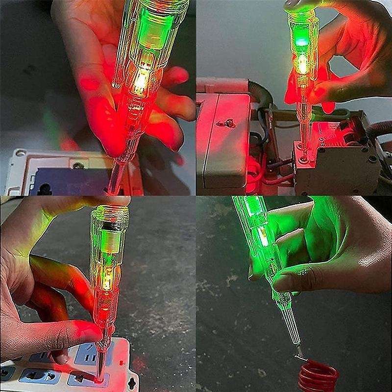 3Pcs 24-250V Electrician Circuit Tester Pen,Responsive Electrical Tester Pen,with LED Indicator Ligh
