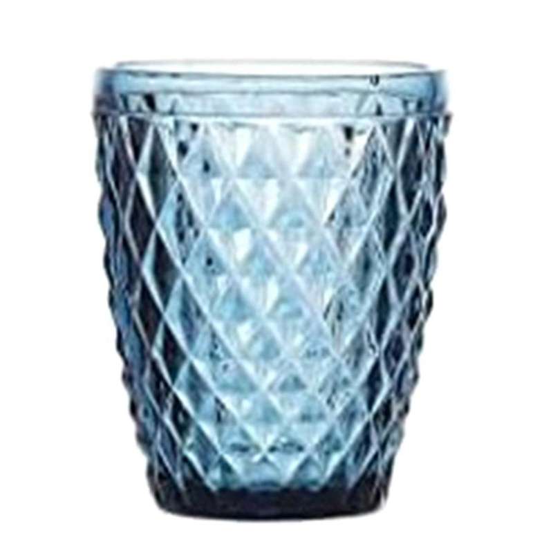 3pcs 220ml Blue Vases,glass Vases for Wine Water and Soft Drinks,and The Texture Is Clear, and Tran