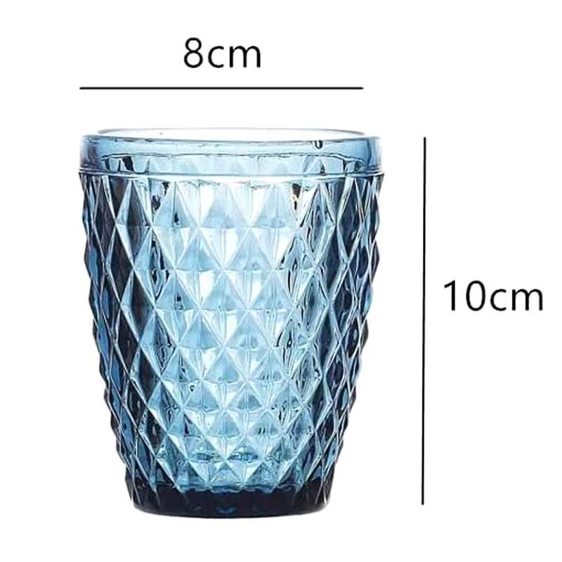 3pcs 220ml Blue Vases,glass Vases for Wine Water and Soft Drinks,and The Texture Is Clear, and Tran