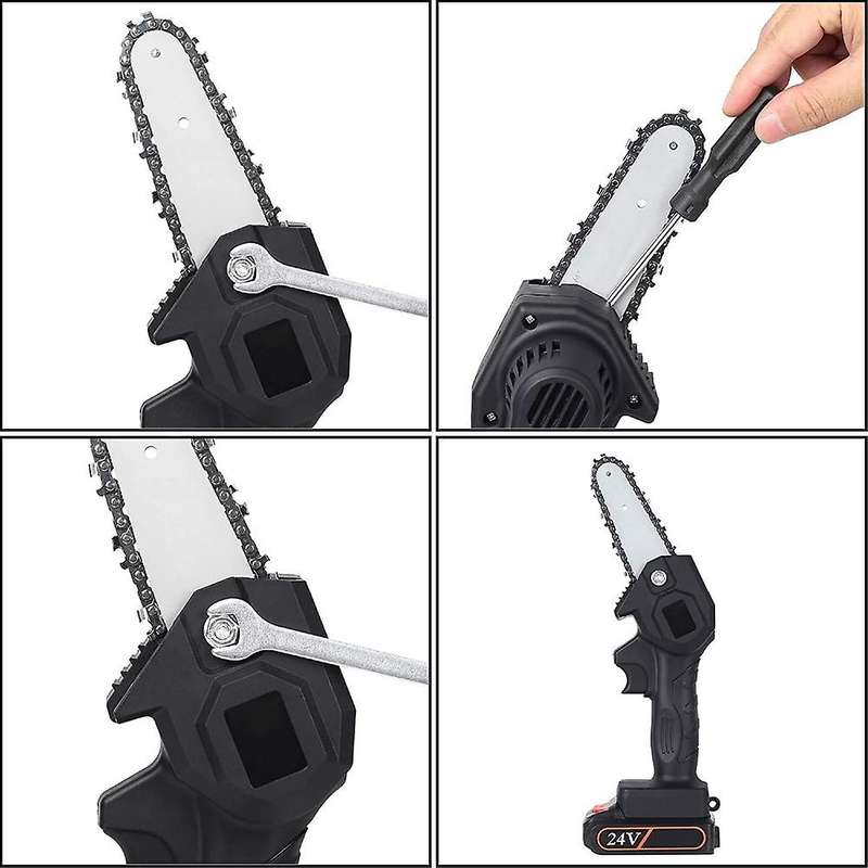 3Pcs 4 Inch 1/4inch Mini Steel Chainsaw Chain Electric Electric Saw Accessory Replacement Electric C