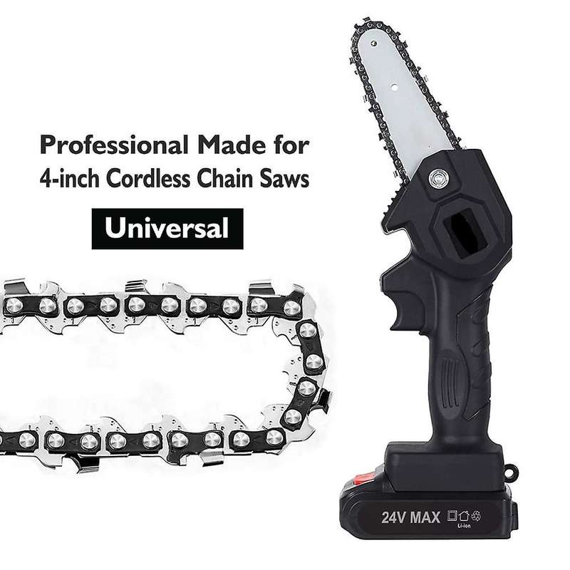 3Pcs 4 Inch 1/4inch Mini Steel Chainsaw Chain Electric Electric Saw Accessory Replacement Electric C