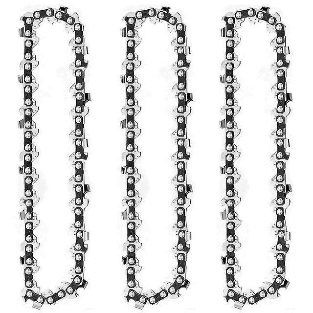 3Pcs 4 Inch 1/4inch Mini Steel Chainsaw Chain Electric Electric Saw Accessory Replacement Electric C