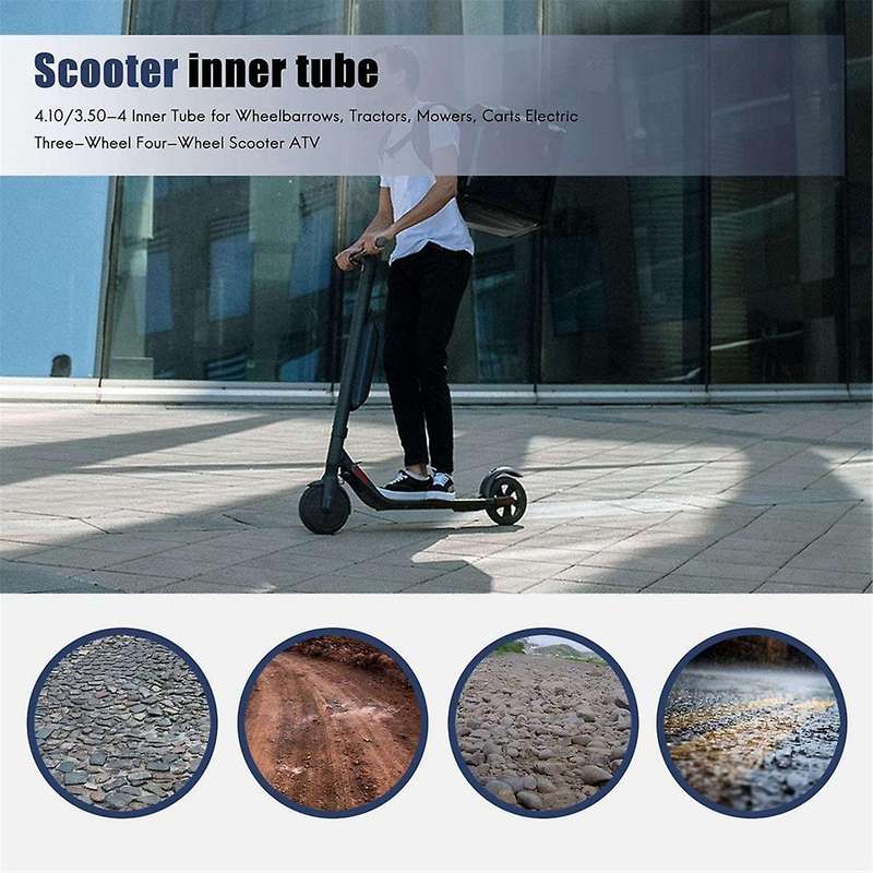 3pcs 4.10/3.50-4 Inner Tube for Wheelbarrows , Mowers Carts Electric Three-Wheel Four-Wheel Scooter