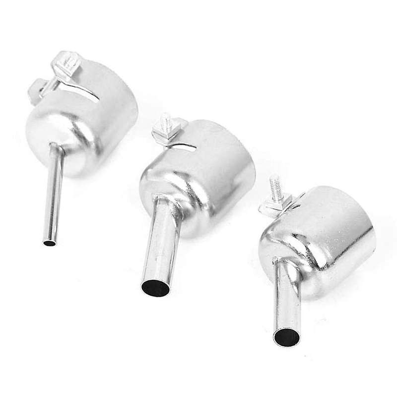 3Pcs 45 Degree Hot Nozzles 7/8/10mm Curved Nozzles Replaceable for 850 Hot Soldering Station