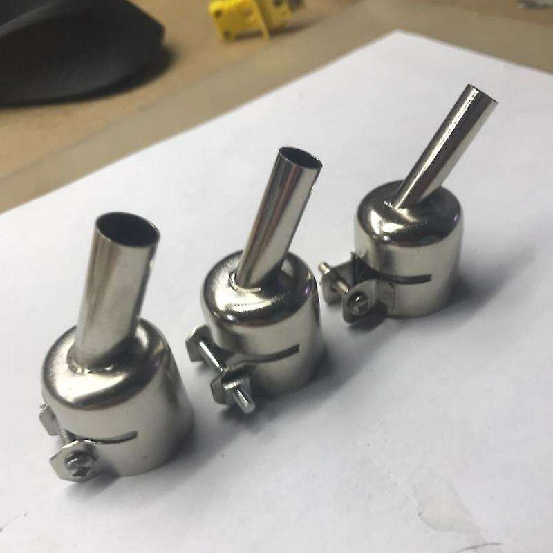 3Pcs 45 Degree Hot Nozzles 7/8/10mm Curved Nozzles Replaceable for 850 Hot Soldering Station