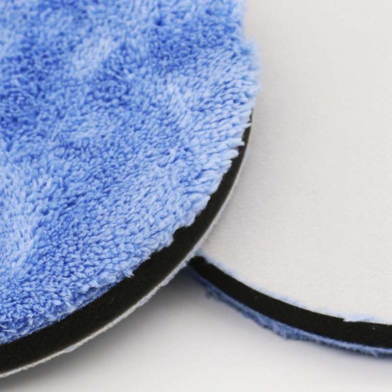 3PCS 5 Inch Microfiber Wax Collecting Tray, Auto Beauty Waxing Self-Dipping Towel, Polishing Sponge