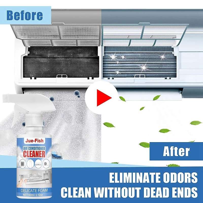 3Pcs 60Ml Air Foaming Cleaner Cleaning Spray Deodorizer Conditioner Cleaner Foam Spray Cleaning Deo