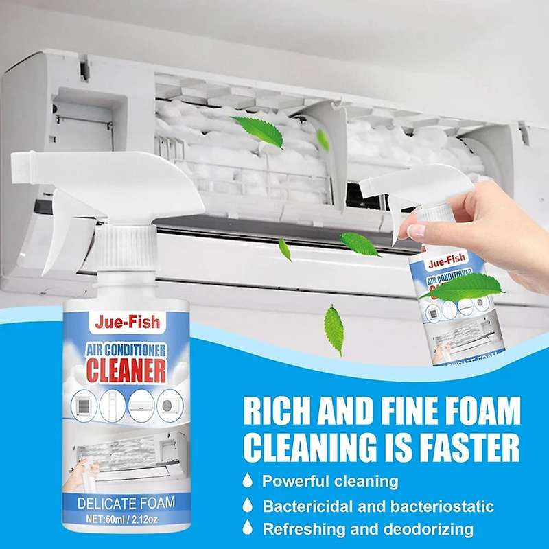 3Pcs 60Ml Air Foaming Cleaner Cleaning Spray Deodorizer Conditioner Cleaner Foam Spray Cleaning Deo