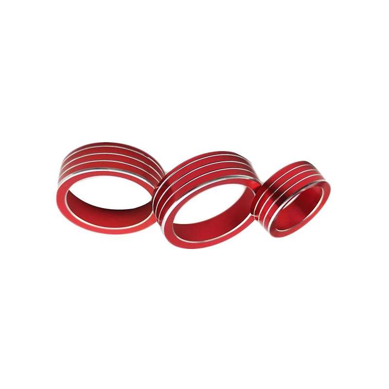 3pcs Air Ac Knob Control Volume Red Cover Rings for Xv Forester 2018-2023 Car Center Console Knob R