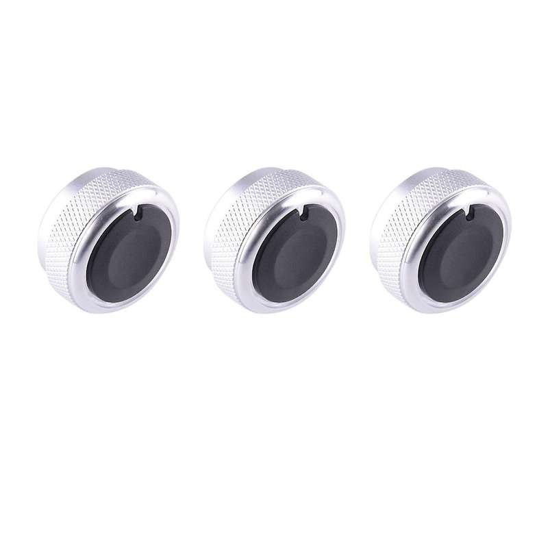 3Pcs AC Switch Knob Air Conditioning Heat Control Knobs for Platz Vios Vitz Yaris X Silver