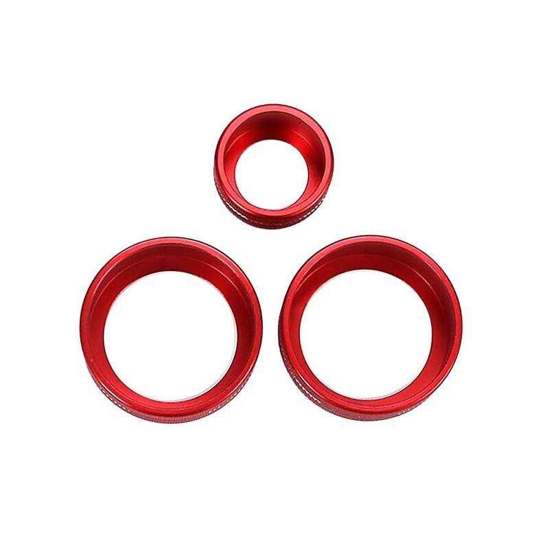 3pcs Aluminum Alloy Car Interior Air Conditioning Volume Adjustment Knob Cover Trim for A90 2019-20