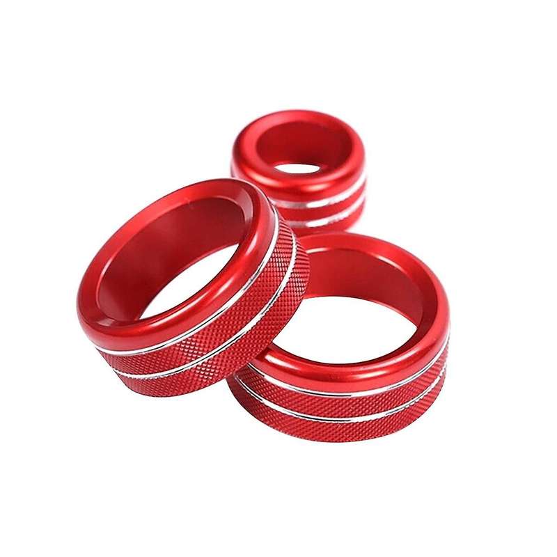 3pcs Aluminum Alloy Car Interior Air Conditioning Volume Adjustment Knob Cover Trim for A90 2019-20