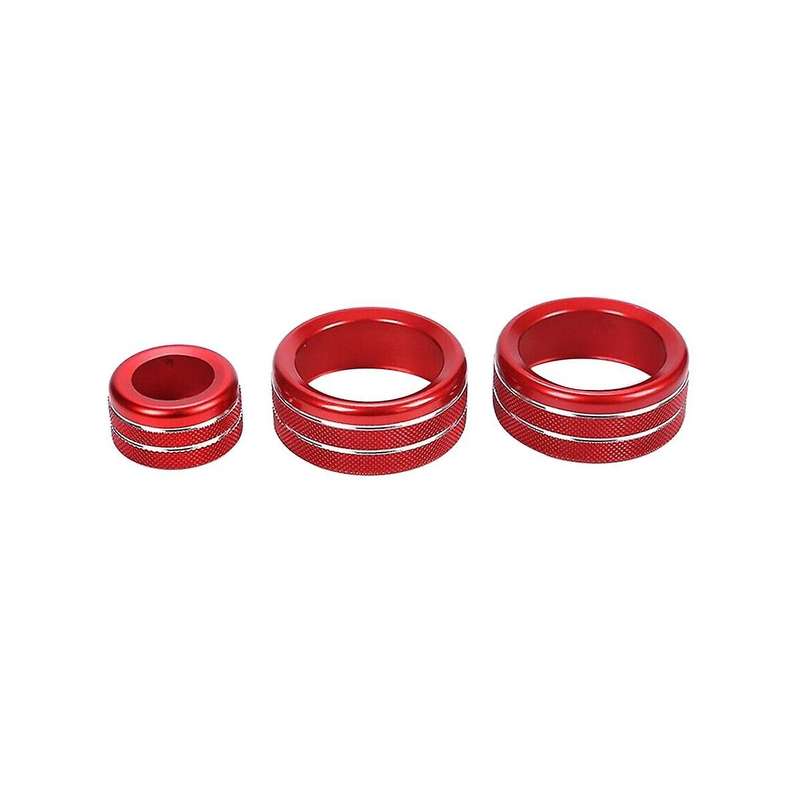 3pcs Aluminum Alloy Car Interior Air Conditioning Volume Adjustment Knob Cover Trim for A90 2019-20