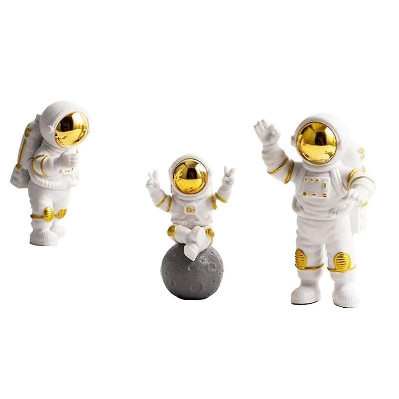 3pcs Astronaut Decor Cute Model Little Astronaut Car Living Room Desktop Decoration Decoration Birth