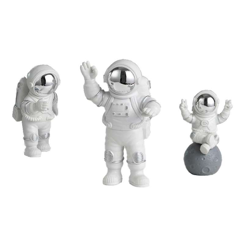 3pcs Astronaut Decor Cute Model Little Astronaut Car Living Room Desktop Decoration Decoration Birth