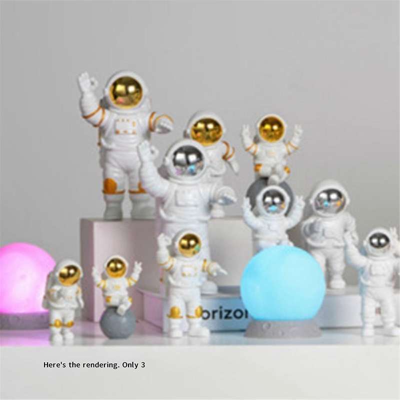3pcs Astronaut Decor Cute Model Little Astronaut Car Living Room Desktop Decoration Decoration Birth