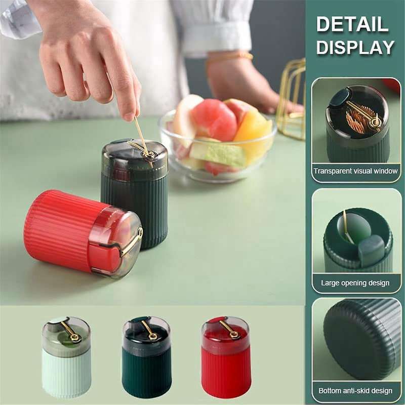 3Pcs Automatic Toothpick Dispense, Push-Type Toothpick Storage Box Toothpick, New Toothpick Holder D