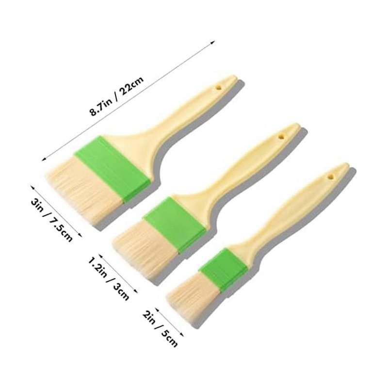 3pcs Basting Pastry Brush, Cooking Brush Set,grill Brush, Food Brush for Baking, Perfect for Marina