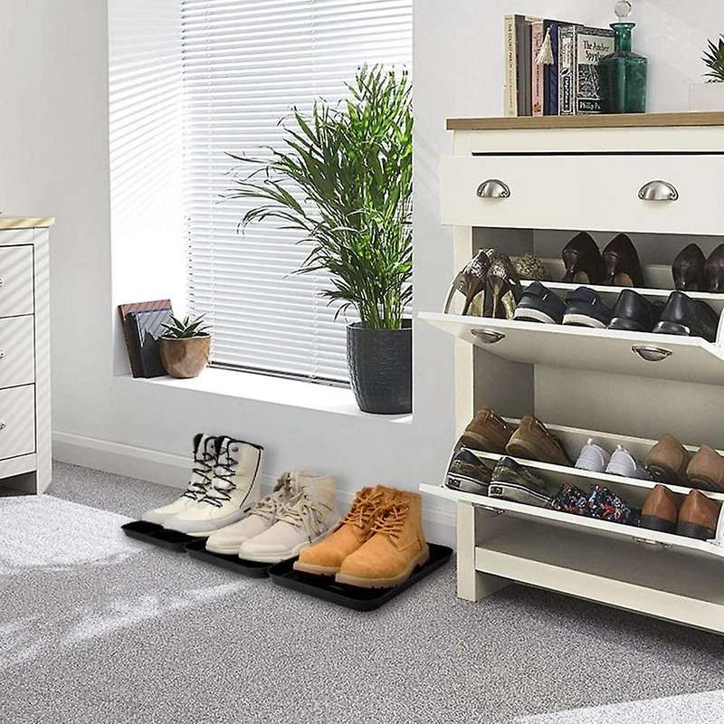 3PCS Boot Tray Heavy Duty Shoe Mat Trays,Storage Tray,Dog Bowl or Cat Bowl Mats Trap Mud to Protect